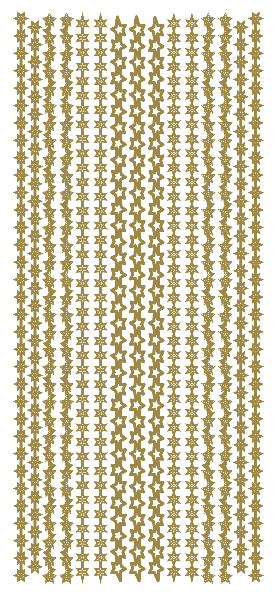 Sticker sterren randen goud (x10)