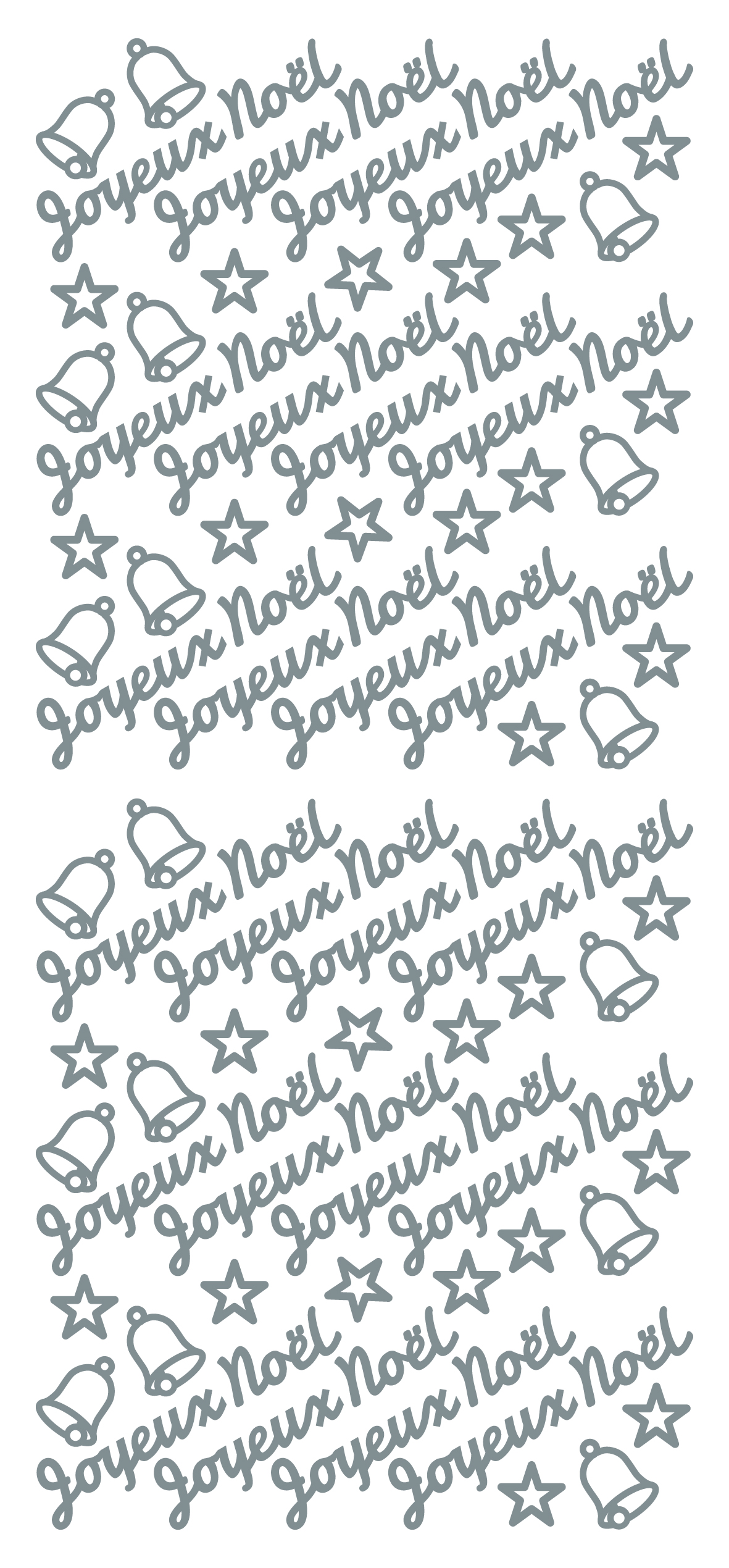 Sticker Joyeux Noel Silver (x10)