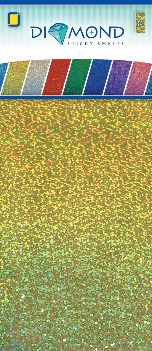 Sticky Sheets Diamant Goud 5 sheets