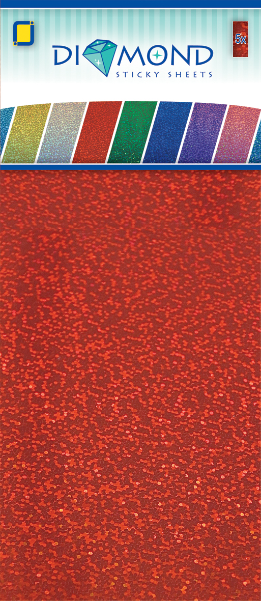 Sticky Sheets Diamant Rood 5 sheets