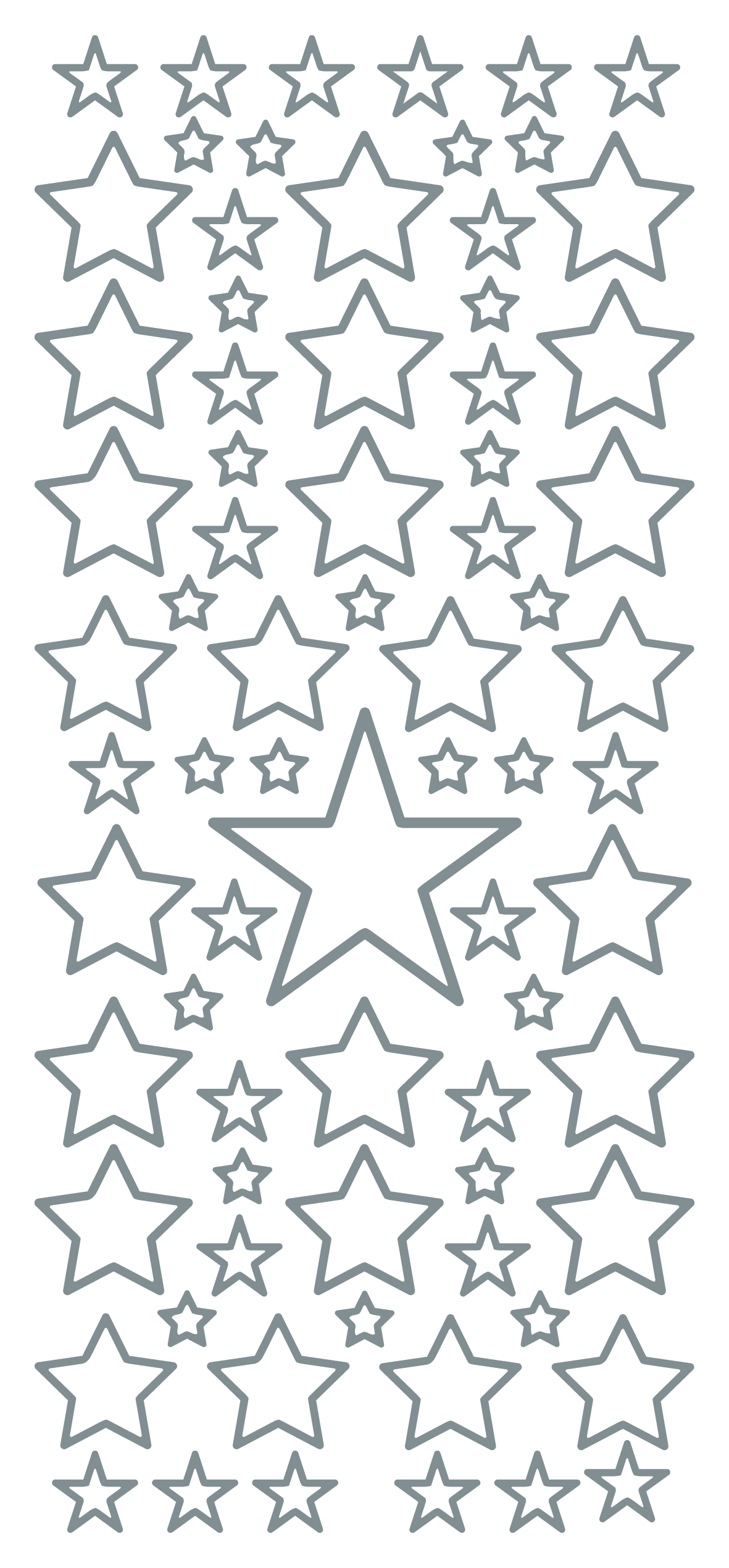 Sticker Stars Silver (x10)
